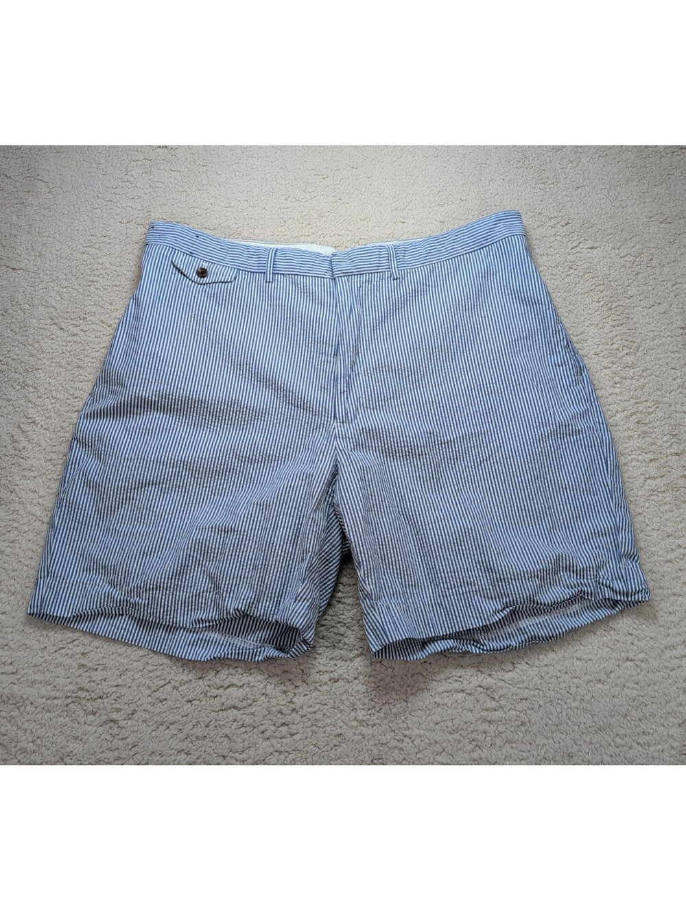 Polo Golf Ralph Lauren Men’s Pinstripe Shorts Size 40 Light Blue White